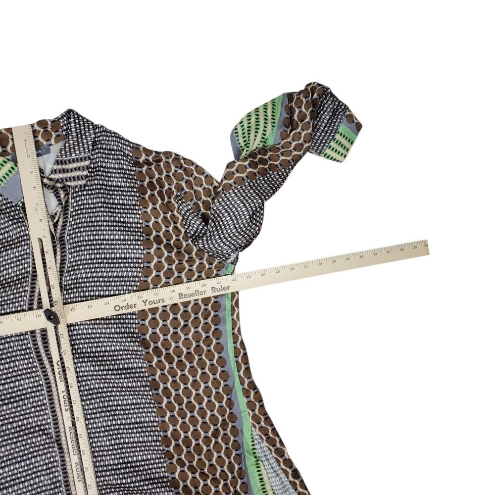 Alembika Button Up Tunic Top Size 1 US 6-8 Pistachio Long Sleeve Blouse READ DES - Picture 13 of 15